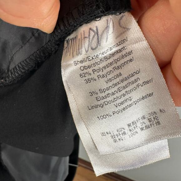 DKNY Black Mid Rise Straight Leg Ankle Pleated Dress Pants - Picture 7 of 7